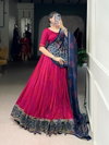 Pink Colour Gauri Tussar Silk With Bandhej Print With Gotta Patti Lace Lehenga With Blouse Dupatta LNB1250